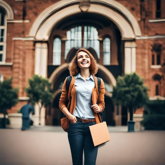 Menina motivada na Universidade