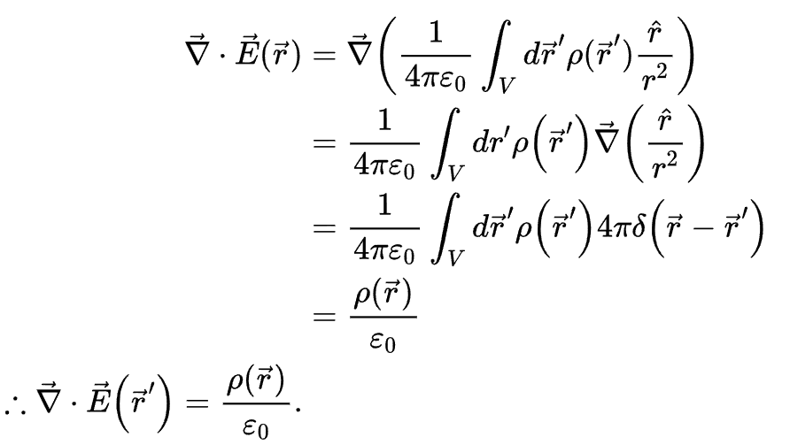 dedução da lei de gauss na forma diferencial.